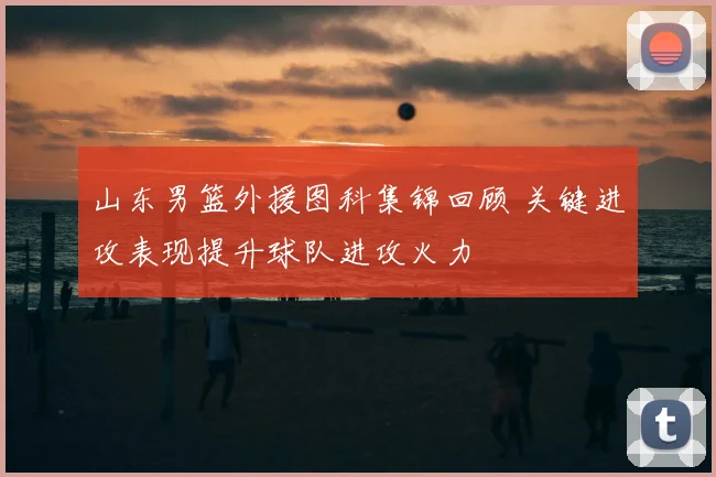 山东男篮外援图科集锦回顾 关键进攻表现提升球队进攻火力